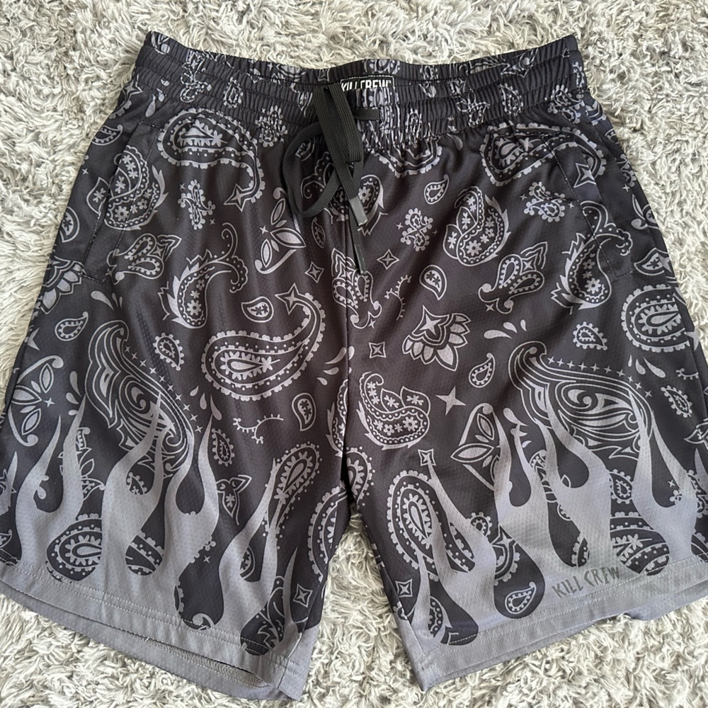 Kill Crew Charcoal Paisley Shorts
